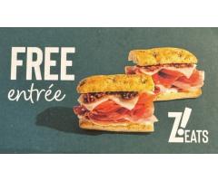 Z!Eats - 2 Cards for a free entrée